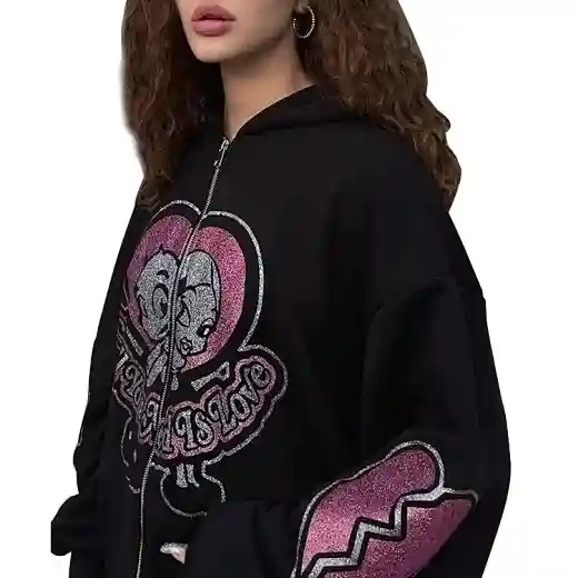 custom rhinestone hoodie