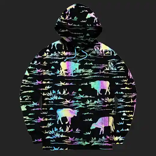 Men reflective hoodie