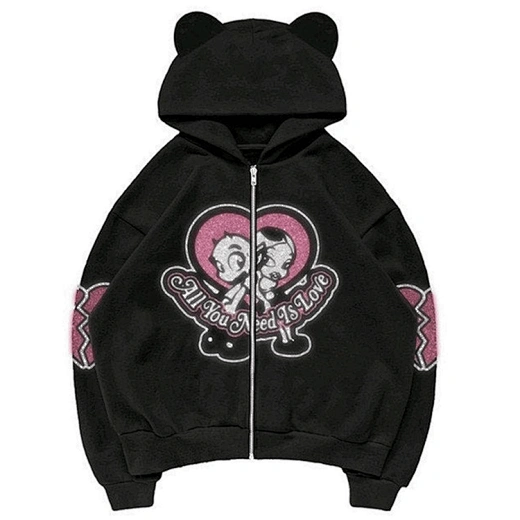 custom rhinestone hoodie
