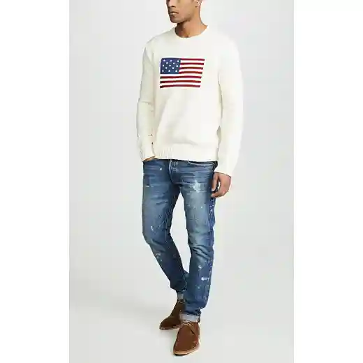white sweater