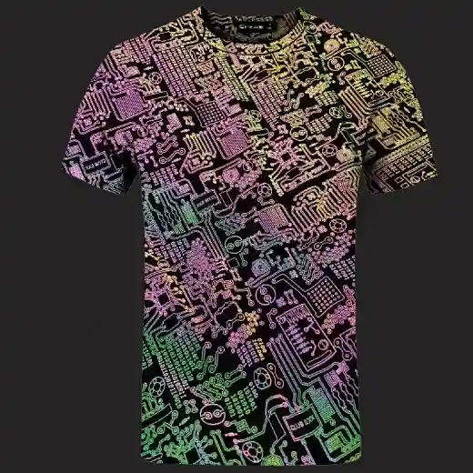 reflective print tshirt