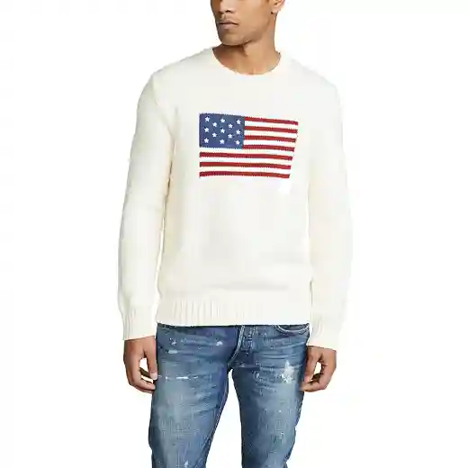 white sweater