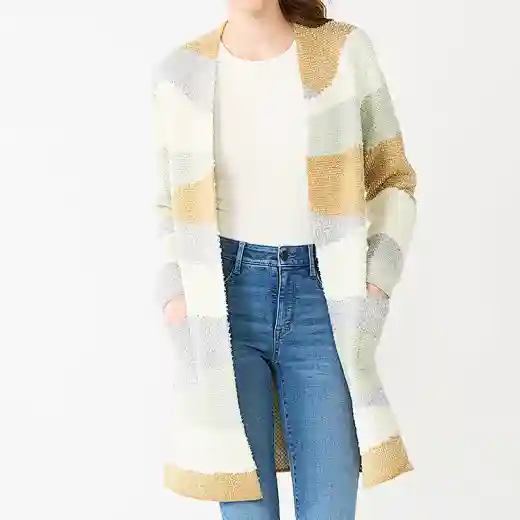 Sweater Car Coat Long Cardigan