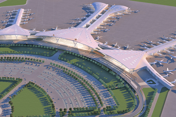 Baolai as a supplier of steel pipes of Tianjin Binhai Airport T2 Terminal 