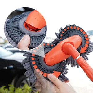 360 Degree Rotation Chenille Broom Car Wash Brush Long Handle Car Cleaning Mop