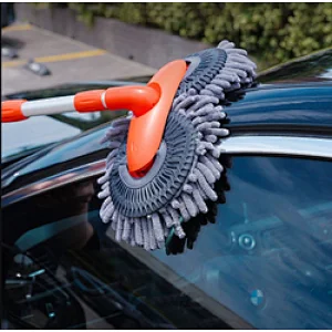 360 Degree Rotation Chenille Broom Car Wash Brush Long Handle Car Cleaning Mop