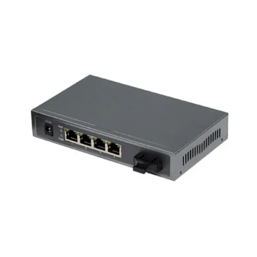 百兆1光4电POE+光纤交换机