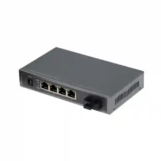 千兆1光4电POE+光纤交换机