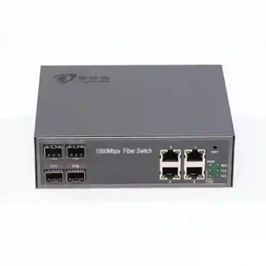 环网千兆4光4电光纤交换机