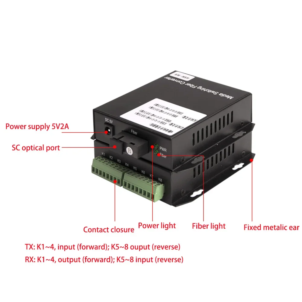 1ch bidirectional dry contact Closures to fiber Converter , alarm dry ...