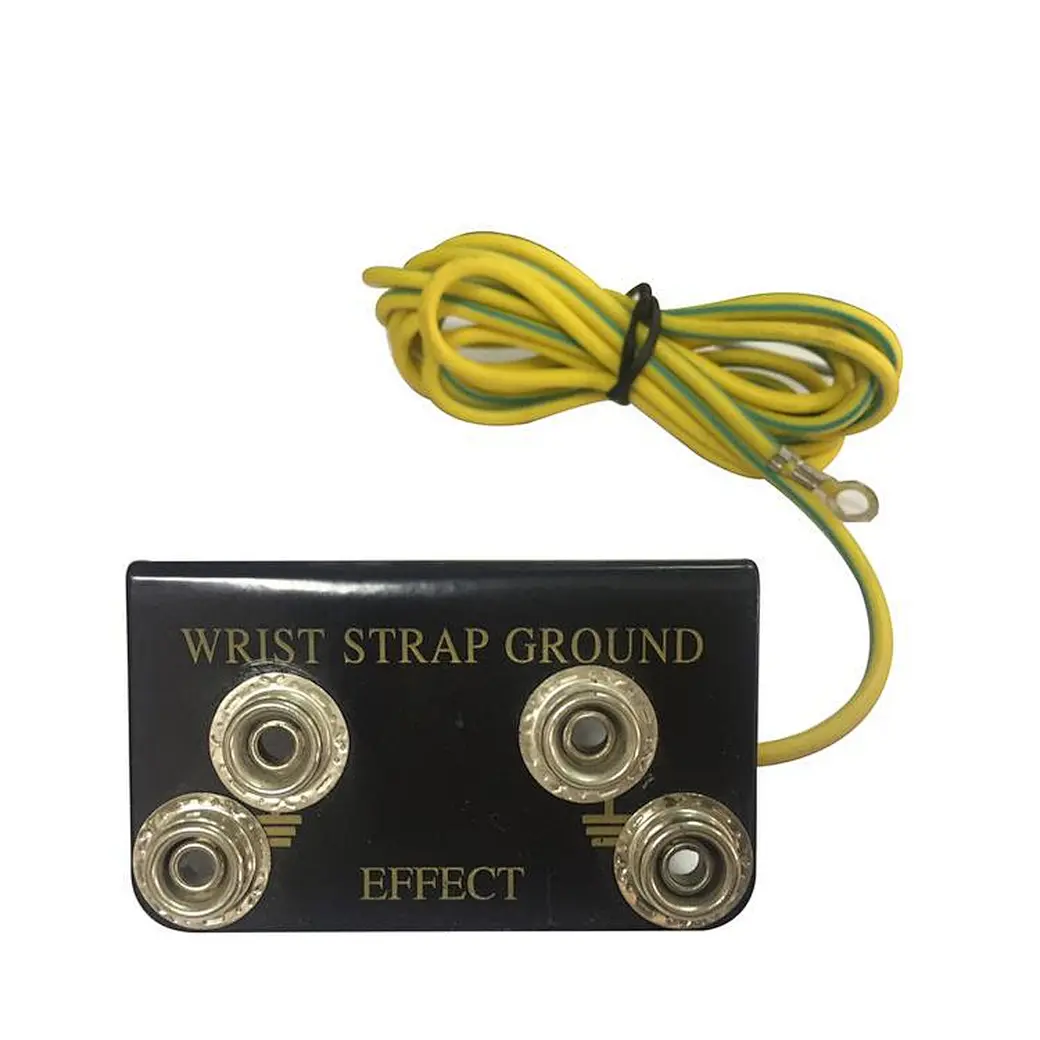 Grounding Cord for bench mount with two banana jacks