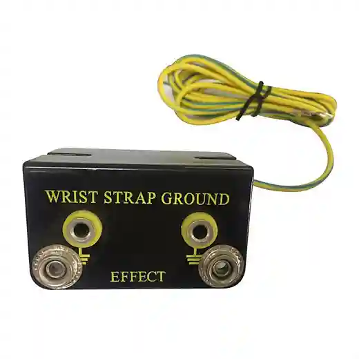 Grounding Cord for bench mount with two banana jacks