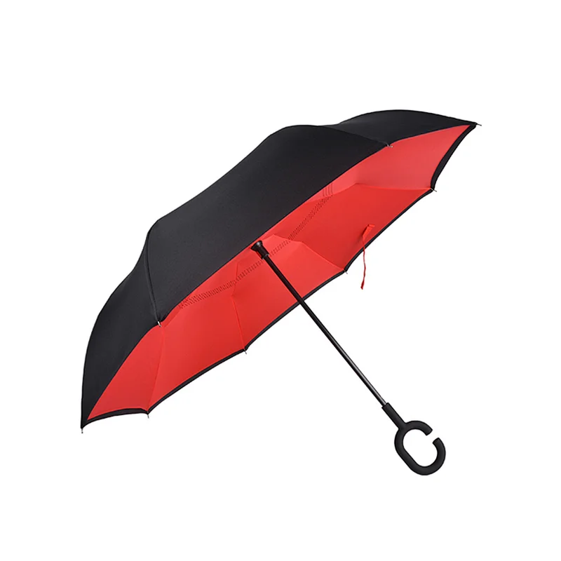 Double black inside full printing inverted umbrella for spare parts