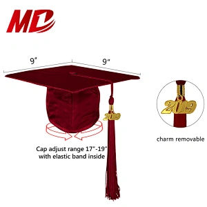 Customized High Quality Shiny Kindergarten Graduation Cap & Gown