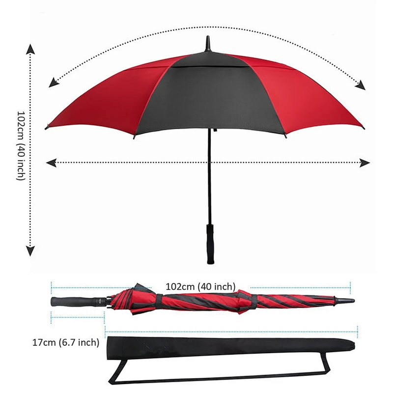 Diferentes tipos de paraguas de golf eva manejar