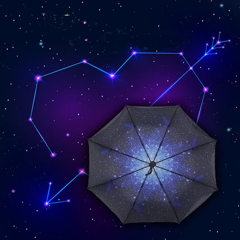 Creative Star Umbrella black coated anti uv umbrella