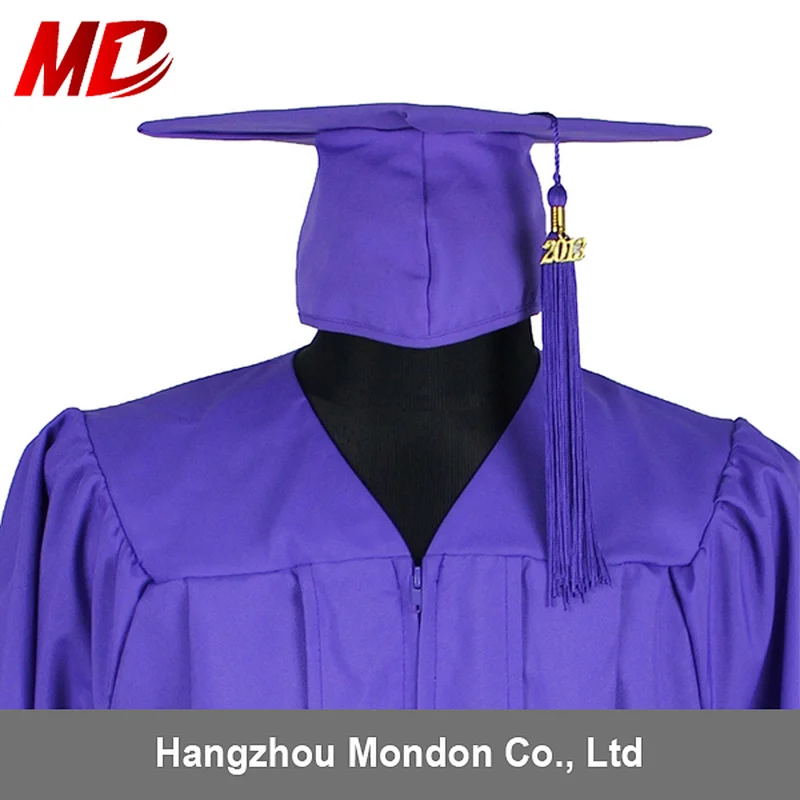 Purple Shiny Children Graduation Robes For School