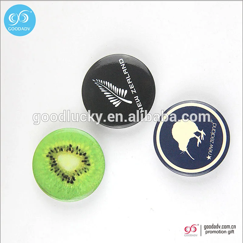 Custom design advertising promotional magnets round tin fridge magnet sticker