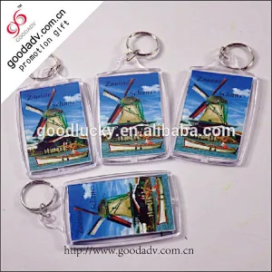 Heart shape promotion acrylic key ring/acrylic photo frame