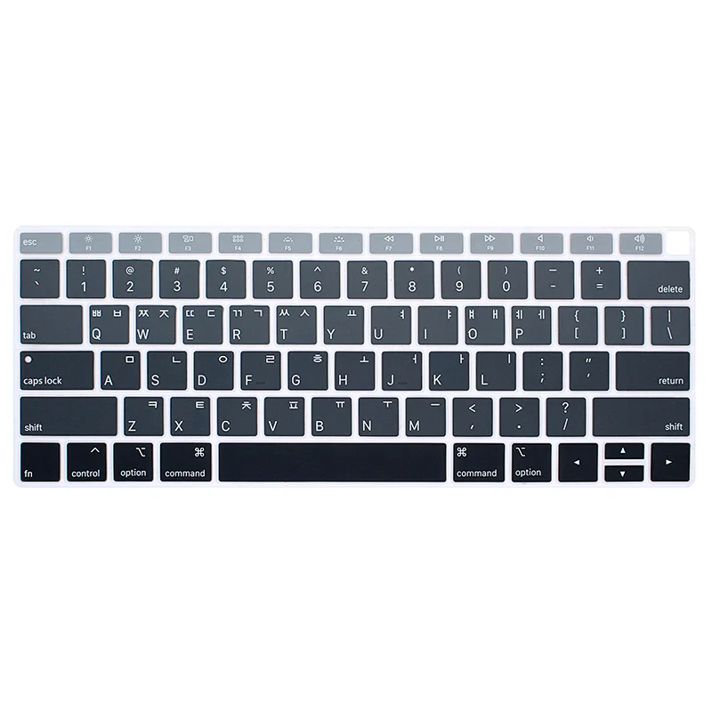 US Keyboard korean Waterproof Rainbow Silicone Laptop Keyboard Cover keyboard protector For MacBook Air 13