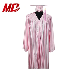 Wholesale Shiny Pink Graduation Gown Caps for Children