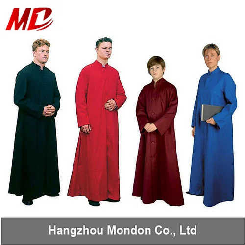 High Quality Customized Clergy Cassock Gabardine Cross Colors