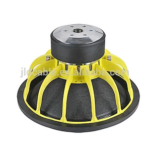 18 inch Yellow powder finish Die-cast Aluminum Basket with 3 inch -4layers voice coil 18