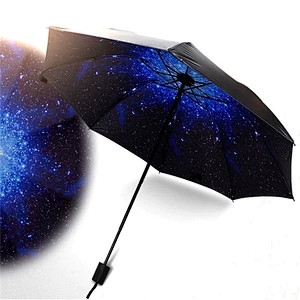 Paraguas de viaje compacto para mujer Anti-UV Sun Rain Blossom