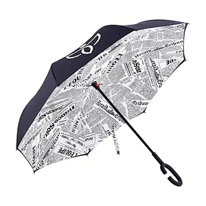 Innovative and Durable All-Weather taobao sell newspaper print straight umbrella