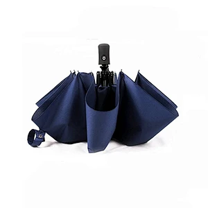 Amazon Best Sell Convenience windproof stormproof Fabric Coating compact 3 fold travel umbrella