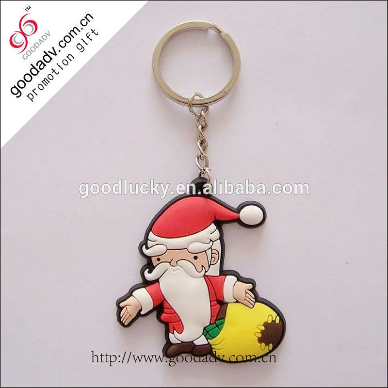 Guangzhou factory new arrival Christmas gift soft pvc keychain