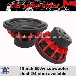 high quality woofer speaker with dual 2/4 ohm 600w rms powered subwoofer 10INCH