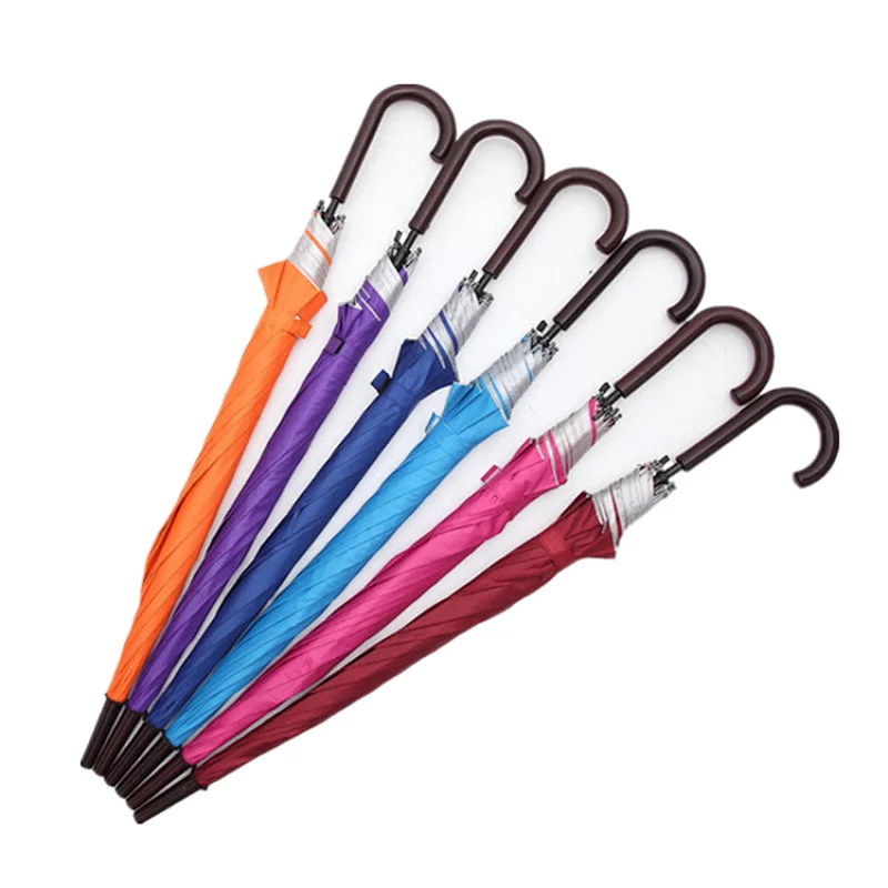 Advertising pink color Straight Promotion rain umbrella