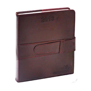 leather pu business organizer notebook and folder with company logo debossed