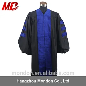 doctoral graduation gown package -- gown,hood,tudor bonnet