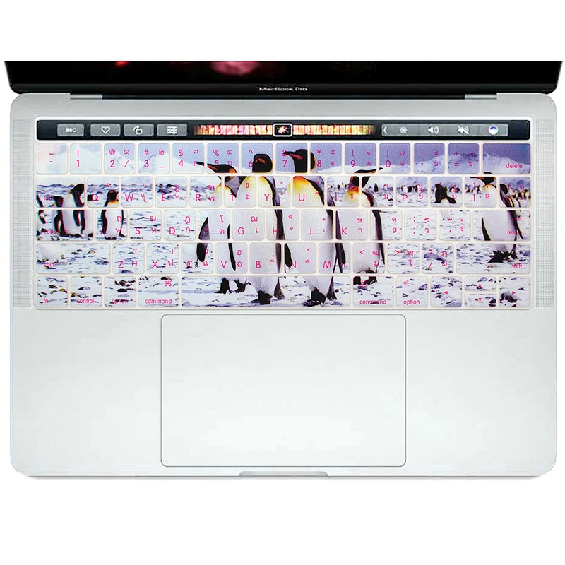 Hot Selling 2019 Amazon thai Custom Silicone Keyboard Protector for Macbook Pro 13 Inch Touch Bar Keyboard Skin