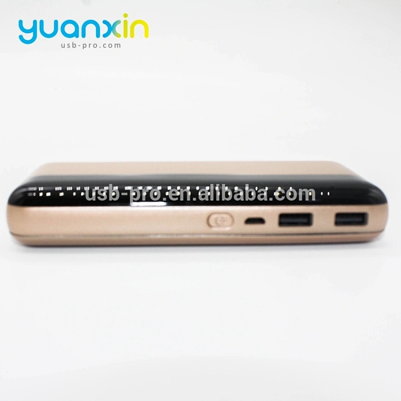 10000mah gold silver gray and red Color Metal Mobile Power Bank