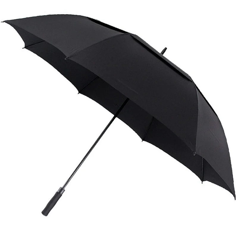 Custom Cheap Promotion Air Vents Weatherproof Double Layer Automatic Large Advertising Golf Umbrella with Logo Printing