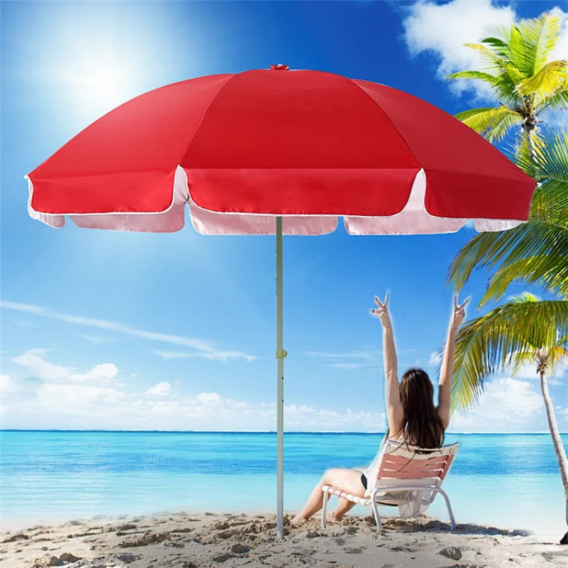 High quality Custom Logo Printed Sun Parasol Promotion Outdoor Garden Straw Advertising Beach Umbrella