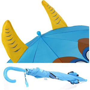 Cute Cartoon Children Umbrella Animation Creative Long-handled 3D Ear Modeling Kids Umbrella for Boys Girls