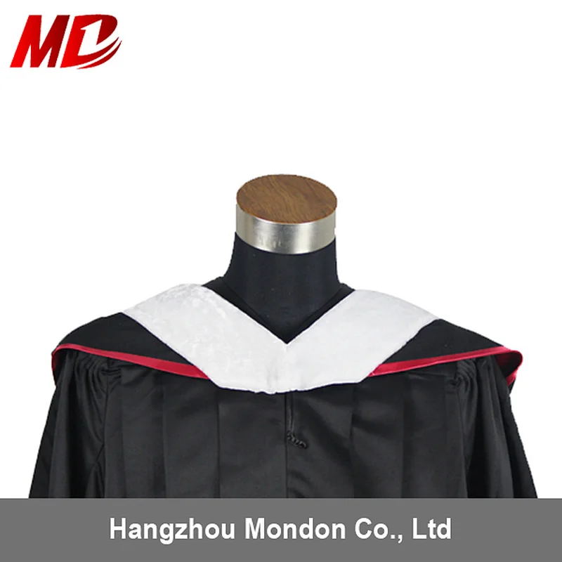 US Style Master Graduation Gown with Master Hood- Fluted Back