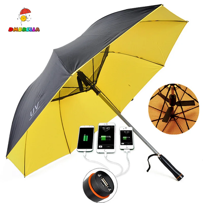 Promotional USB Fan Air Condition Umbrella With battery