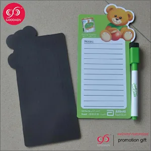 Guangzhou factory wholesale magnetic mini whiteboard for milk powder gifts with teddy bear magnetic drawing board