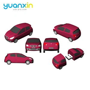 3D Customized Car Shaped PVC USB Flash Pen Drive 2.0 / 3.0