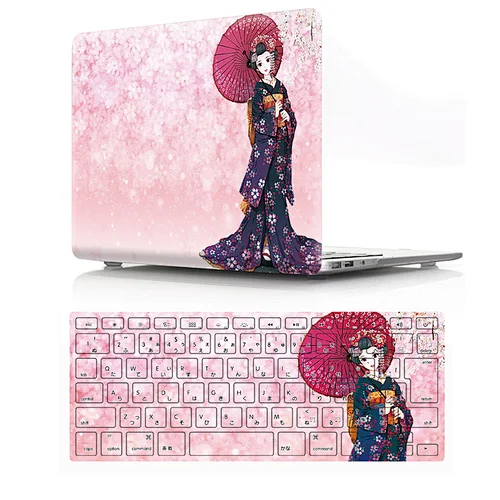 2 in 1 laptop Kimono custom Hard Laptop Case Shell laptop case pu and for macbook case silicon Keyboard Cover for macbook pro 13