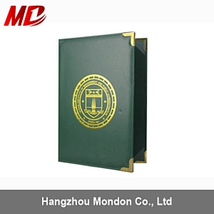 Smooth Grain Leatherette Certificate Diploma Covers with panoramic style