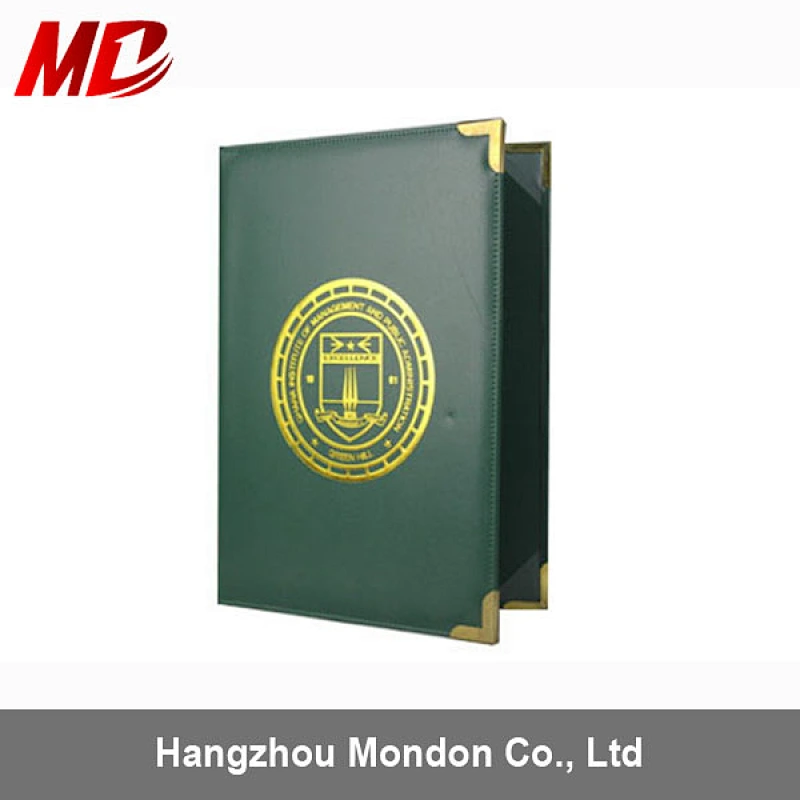 Smooth Grain Leatherette Certificate Diploma Covers with panoramic style
