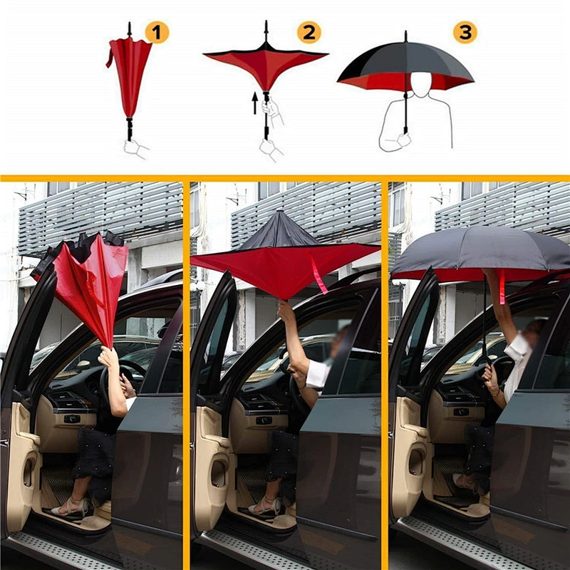 Paraguas personalizado con estampado de logo, no mínimo con marco de fibra de vidrio.