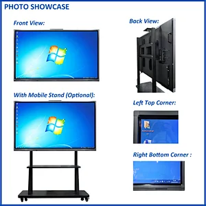 98 inch UHD wall mount lcd touch screen panel monitor display