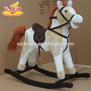 2018 Hottest promotional wooden baby toys customized animal plush toy for sale W16D068
